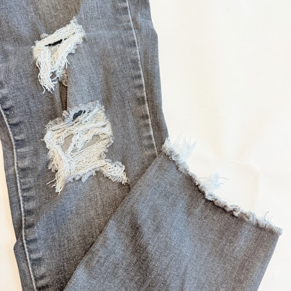 Levis Jeans Womens 27 Black Skinny Distressed 721 High Rise Stretch (A0132) - Picture 4 of 9